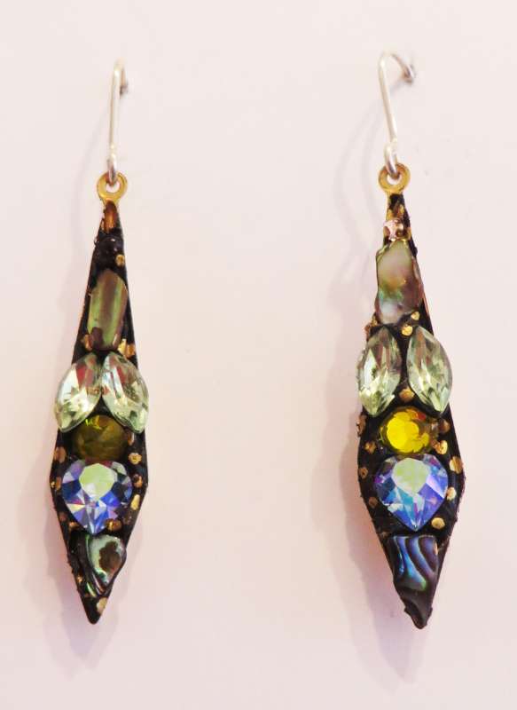 Medium pale yellow drop earrings